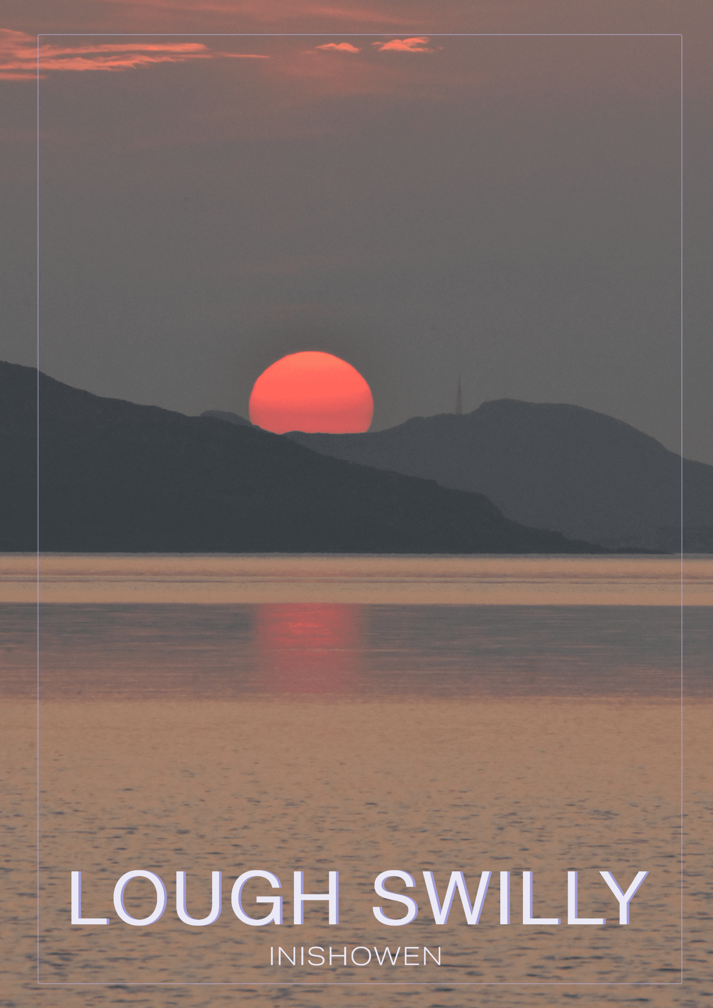 Red sunset over Lough Swilly